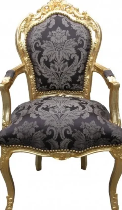 Casa Padrino Barock Esszimmer Set 4 Stühle ohne Armlehnen + 2 Stühle mit Armlehnen - Möbel Antik Stil