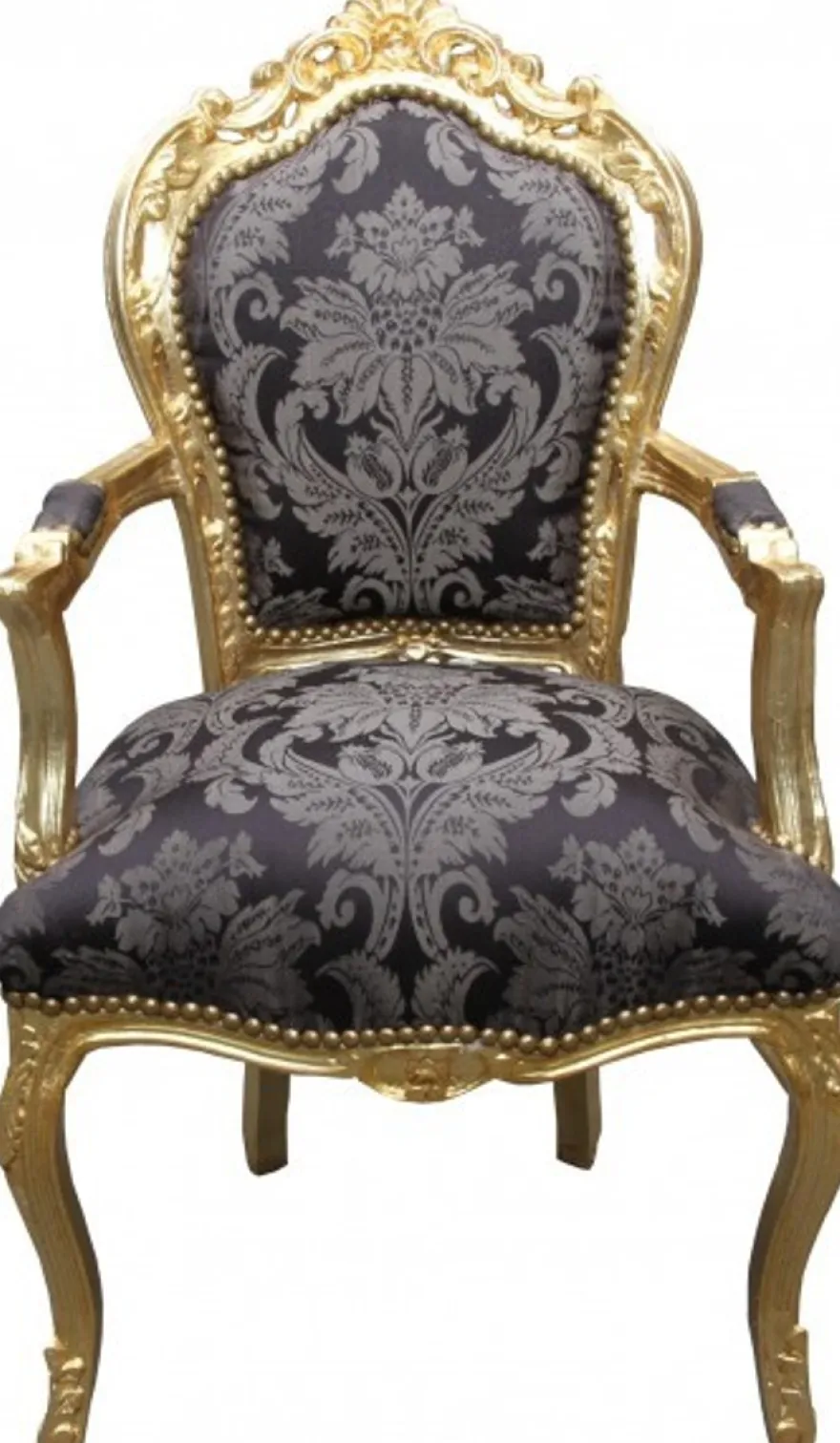 Casa Padrino Barock Esszimmer Set 4 Stühle ohne Armlehnen + 2 Stühle mit Armlehnen - Möbel Antik Stil