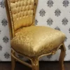 Casa Padrino Barock Esszimmer Stuhl Gold Muster / Gold - Antik Stil Barock Möbel