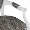 Casa Padrino Barock Esszimmer Stuhl mit Armlehnen Mod2 Leopard / Creme - Barock Möbel
