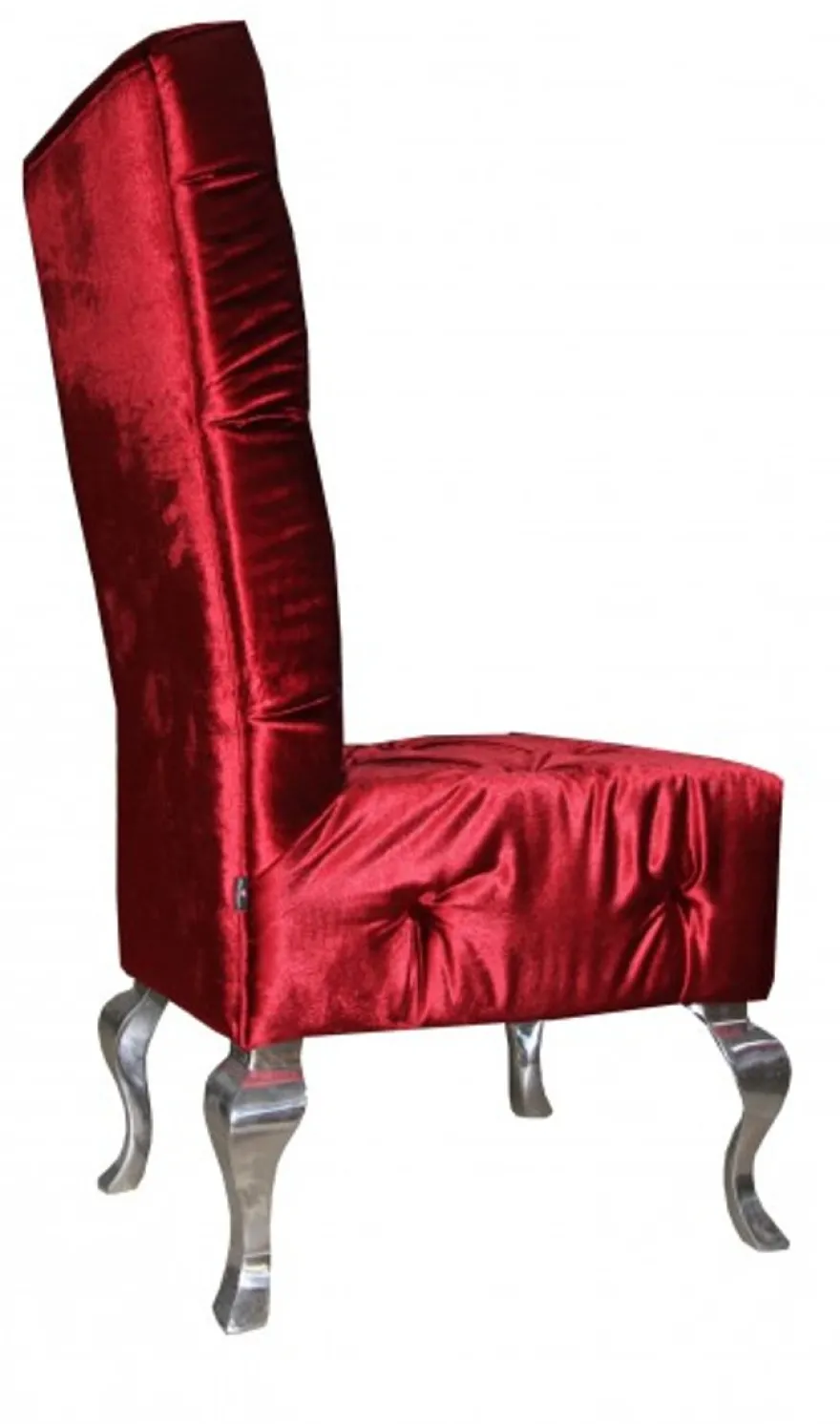 Casa Padrino Barock Esszimmer Stuhl Bordeaux / Silber - Designer Stuhl - Luxus Qualität Hochlehnstuhl Hochlehner