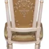 Casa Padrino Barock Esszimmerstuhl Gold / Cremefarben / Gold - Handgefertigter Antik Stil Stuhl - Esszimmer Möbel im Barockstil