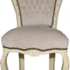 Casa Padrino Barock Esszimmer Stuhl Creme / Creme Antik Look - Möbel Antik Stil
