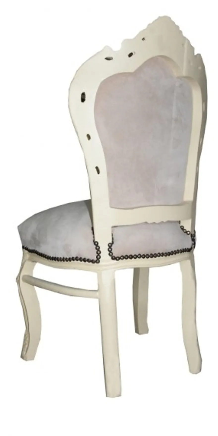 Casa Padrino Barock Esszimmer Stuhl Creme / Creme Antik Look - Möbel Antik Stil