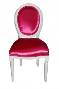 Casa Padrino Barock Esszimmer Stuhl ohne Armlehne Pink - Designer Stuhl - Luxus Qualität