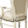 Casa Padrino Barock Esszimmerstuhl mit Armlehnen, Creme / Creme, 108 x 53 x 57 cm