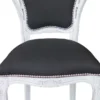 Casa Padrino Barock Esszimmer Stuhl ohne Armlehnen Schwarz / Antik Weiß - Designer Stuhl - Luxus Qualität