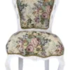 Casa Padrino Barock Esszimmer Stuhl Blumen Muster / Antik Weiss - Antik Stil Möbel