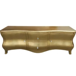Casa Padrino Barock Fernsehkommode Gold Antik-Look 173 cm - Fernsehschrank - Sideboard