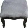 Casa Padrino Barock Fußhocker Grau / Schwarz - Antik Stil Möbel - Hocker