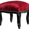 Casa Padrino Barock Fußhocker Bordeaux / Schwarz - Antik Stil Möbel - Hocker