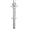 Casa Padrino Barock Garderobenständer in Silber - Massives Holz, Handgefertigt, H 195 cm x D 42 cm