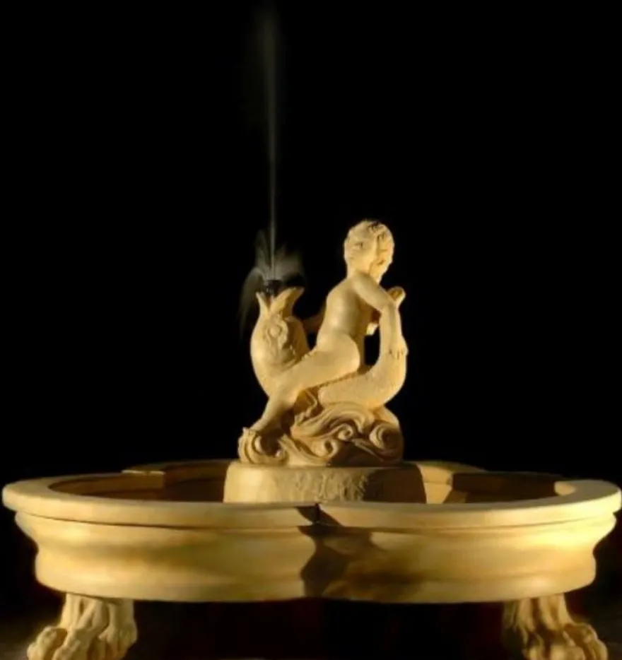 Casa Padrino Barock Gartenbrunnen / Springbrunnen Ø 185 x H. 130 cm - Prunkvoller Brunnen im Barockstil