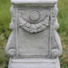 Casa Padrino Barock Garten Deko Säule Grau H. 41 cm - Antik Stil Stein Säule - Prunkvolle Gartensäule - Barock Garten & Terrassen Deko Accessoires - Gartendeko im Barockstil