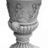 Casa Padrino Barock Garten Deko Blumentopf Grau Ø 55 x H. 78 cm - Prunkvoller Pflanzentopf im Barockstil - Barock Garten Deko - Barock Terrassen Deko - Barock Deko Accessoires