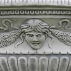 Casa Padrino Barock Garten Deko Blumentopf Grau 66 x 60 x H. 54 cm - Prunkvoller Pflanzentopf im Barockstil - Barock Garten Deko - Barock Terrassen Deko - Barock Deko Accessoires