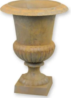 Casa Padrino Barock Garten Deko Blumentopf Rost H. 66,8 cm - Prunkvoller Pflanzentopf im Barockstil - Barock Garten & Terrassen Deko Accessoires