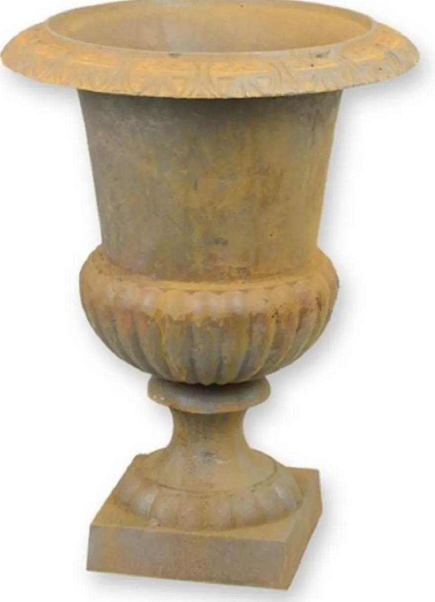 Casa Padrino Barock Garten Deko Blumentopf Rost H. 66,8 cm - Prunkvoller Pflanzentopf im Barockstil - Barock Garten & Terrassen Deko Accessoires