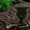 Casa Padrino Barock Gartendeko Blumentopf Antik Grün Ø 40 x H. 58 cm - Prunkvoller Pflanzentopf im Barockstil - Barock Garten Deko Accessoires