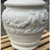 Casa Padrino Barock Garten Deko Blumentopf Grau H. 66 cm