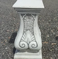Casa Padrino Barock Garten Deko Säule Grau H. 63 cm - Barockstil Garten Deko