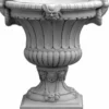 Casa Padrino Barock Garten Deko Blumentopf Grau 84 x 80 x H. 90 cm - Prunkvoller Pflanzentopf im Barockstil - Barock Garten Deko - Barock Terrassen Deko - Barock Deko Accessoires