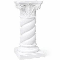 Casa Padrino Barock Garten Deko Säule Weiß H. 70 cm - Barockstil Garten Deko