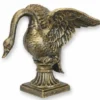 Casa Padrino Barock Garten Deko Skulptur Schwan H. 30,6 cm - Gusseisen Figur