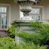 Casa Padrino Barock Garten Deko Blumentopf Grau 73 x 67 x H. 70 cm - Prunkvoller Pflanzentopf im Barockstil - Barock Garten Deko - Barock Terrassen Deko - Barock Deko Accessoires