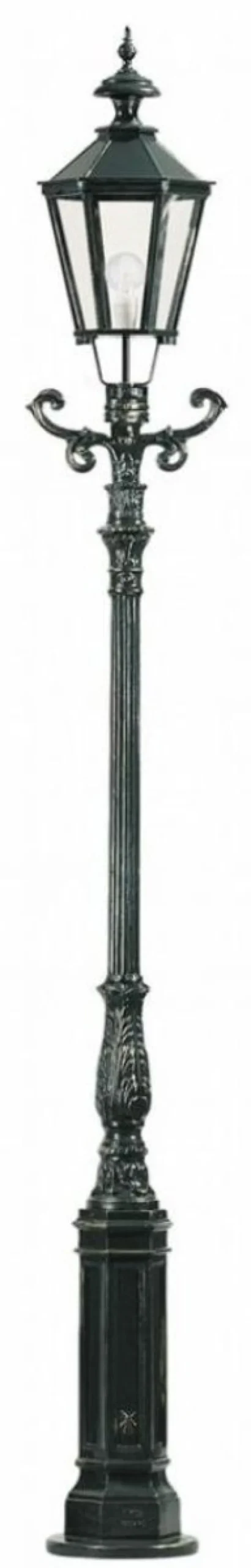 Casa Padrino Barock Gartenlaterne 42 x 35 x H. 315 cm - Verschiedene Farben - Wetterfeste Außenleuchte