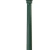 Casa Padrino Barock Gartenlaterne Grün 73 x 73 x H. 281 cm - Elegante Außenstehleuchte aus hochwertigem Aluminium und facettengeschnittenes Kristallglas - Nostalgische Gartenbeleuchtung