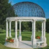 Casa Padrino Barock Garten Pavillon Hellgrau / Schwarz Ø 555 x H. 530 cm - Made in Italy