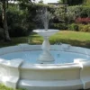 Casa Padrino Barock Garten Springbrunnen Weiß Ø 234 x H. 80 cm - Made in Italy
