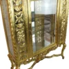 Casa Padrino Barock Glas Vitrine Gold H155 x 116 x 41.5 cm Barockvitrine Vitrinenschrank Möbel