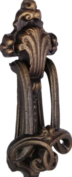 Casa Padrino Barock Gusseisen Türklopfer Bronze H. 22 cm - Deko Accessoires