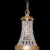 Casa Padrino Barock Hängeleuchte Kristallglas und Metall Gold, 10 x 30 cm - Deckenleuchte im Antikstil