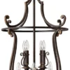 Casa Padrino Barock Hängeleuchte Antik Bronzefarben Ø 61 x H. 111,5 cm - Elegante Wohnzimmer Pendelleuchte im Barockstil - Barock Möbel
