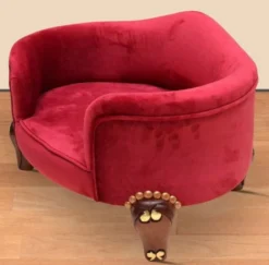 Casa Padrino Barock Hundebett Royal Boardeauxrot / Braun / Gold - Barock Hundemöbel - Barock Tiermöbel - Prunkvolle Tiermöbel im Barockstil
