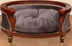 Casa Padrino Barock Hundebett Royal Braun / Braun / Gold - Barock Hundemöbel - Barock Tiermöbel - Möbel im Barockstil