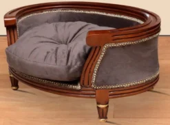 Casa Padrino Barock Hundebett Royal Braun / Braun / Gold - Barock Hundemöbel - Barock Tiermöbel - Möbel im Barockstil