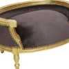 Casa Padrino Barock Hundebett & Katzenbett Braun / Antik Gold - Handgefertigtes Hunde & Katzen Sofa im Barockstil - Barock Hunde & Katzen Möbel - Barock Tiermöbel