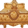 Casa Padrino Barock Hundebett Gold Muster / Gold - Handgefertigtes Antik Stil Hundebett - Prunkvolle Hunde Möbel im Barockstil - Antik Stil Tiermöbel - Barock Tiermöbel