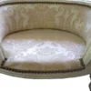 Casa Padrino Barock Hunde & Katzen Sofa Creme Muster / Altweiss - Hundesessel Sitz Hundebett Katzenbett Hund Katze Möbel