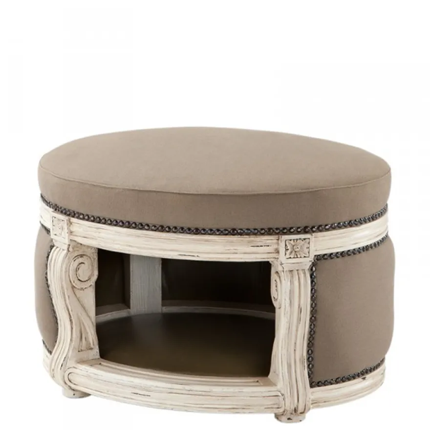 Casa Padrino Barock Hunde & Katzen Haus Luxury Mod2 Sandfarben / Antik Weiß 58 x 45 x 39 cm