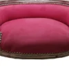 Casa Padrino Barock Hunde & Katzen Sofa im Antik Stil Rosa / Silber 71,5 x 53 x 41 cm