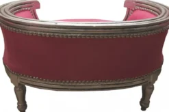 Casa Padrino Barock Hunde & Katzen Sofa im Antik Stil Rosa / Silber 71,5 x 53 x 41 cm