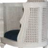 Casa Padrino Barock Hunde & Katzen Sofa im Antik Stil Creme / Blau 62 x 60 x 40 cm