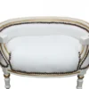 Casa Padrino Barock Hunde & Katzen Sofa im Antik Stil, Weiss / Gold, 71,5 x 53 x 41 cm