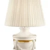Casa Padrino Barock Keramik Tischleuchte Elfenbeinfarben / Gold Ø 35 x H. 60 cm - Barock Wohnzimmer Lampe
