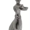 Casa Padrino Barock Kerzenhalter Hund 15 x 15 x H. 50 cm - Dekorativer Barockstil Metall Kerzenständer - Barock Deko Accessoires - Edel & Prunkvoll